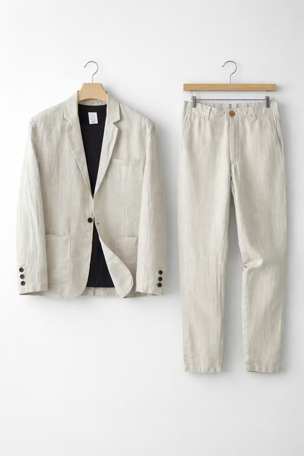 Men's Linen Blazer and Pants Set | Relaxed Fit Two-Piece