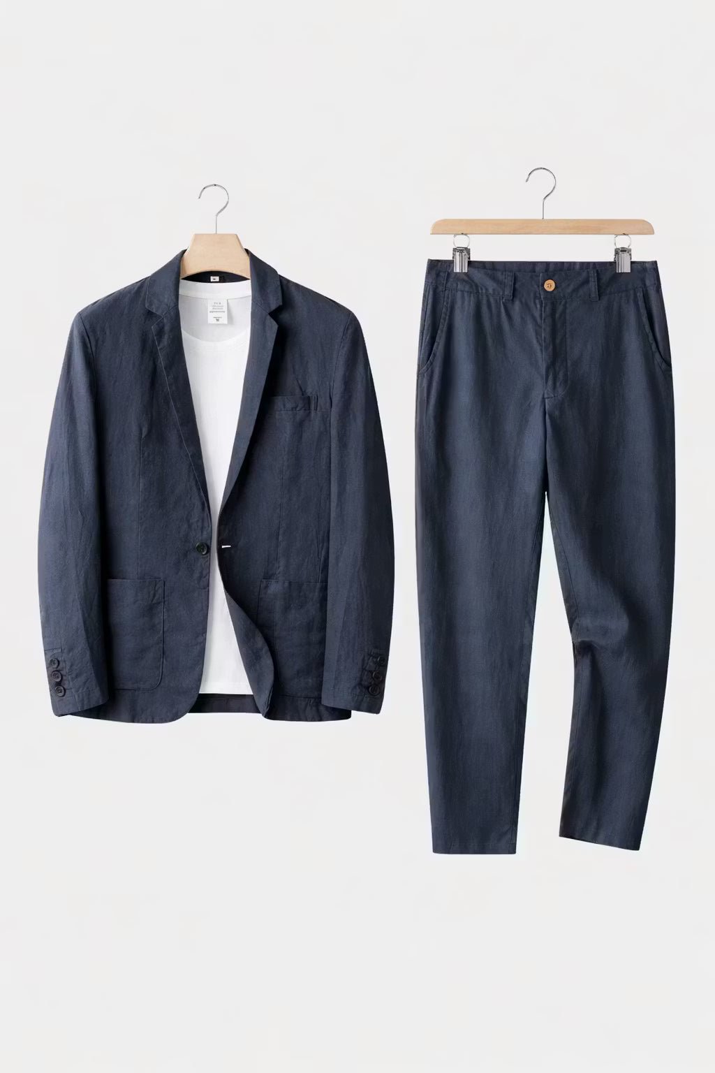 Men's Linen Blazer and Pants Set | Relaxed Fit Two-Piece