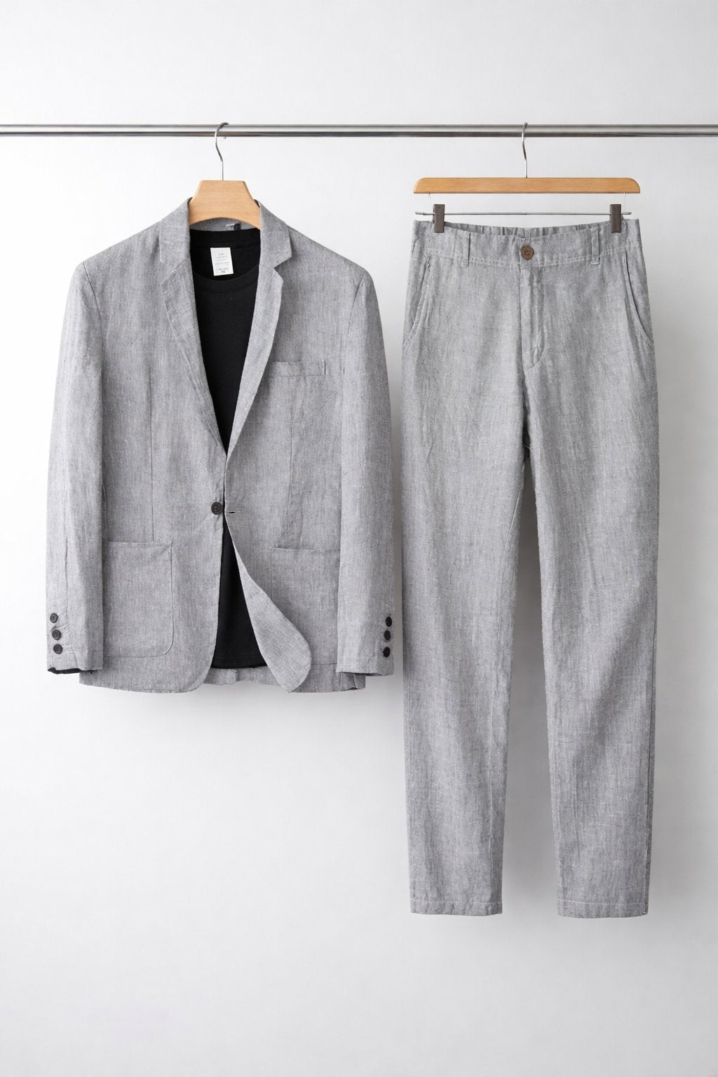 Men's Linen Blazer and Pants Set | Relaxed Fit Two-Piece