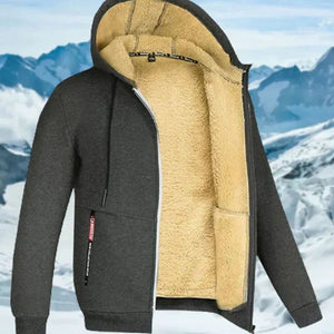Men’s Hooded Jacket | Fleece Lined, Warm | Casual Transitional Jacket