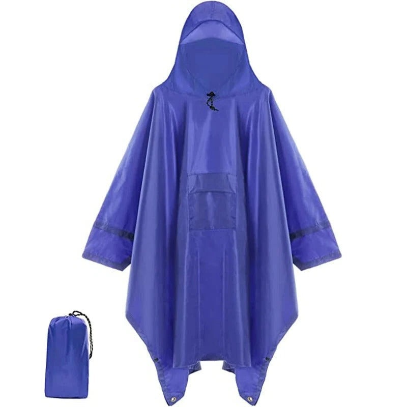 Rain Jacket Poncho | Waterproof, Loose Fit | Packable