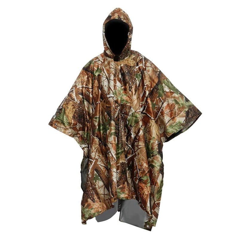 Rain Jacket Poncho | Waterproof, Loose Fit | Packable