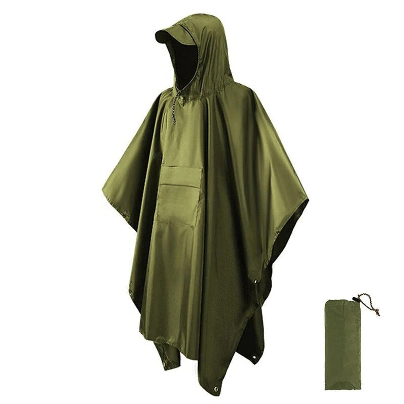 Rain Jacket Poncho | Waterproof, Loose Fit | Packable