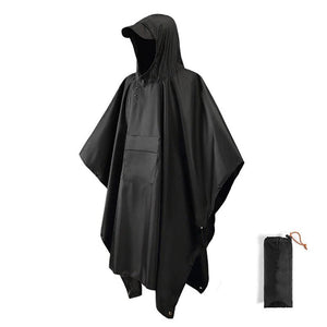 Rain Jacket Poncho | Waterproof, Loose Fit | Packable