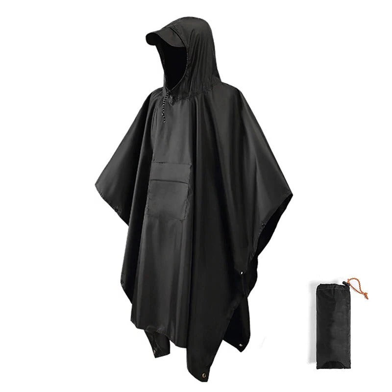 Rain Jacket Poncho | Waterproof, Loose Fit | Packable