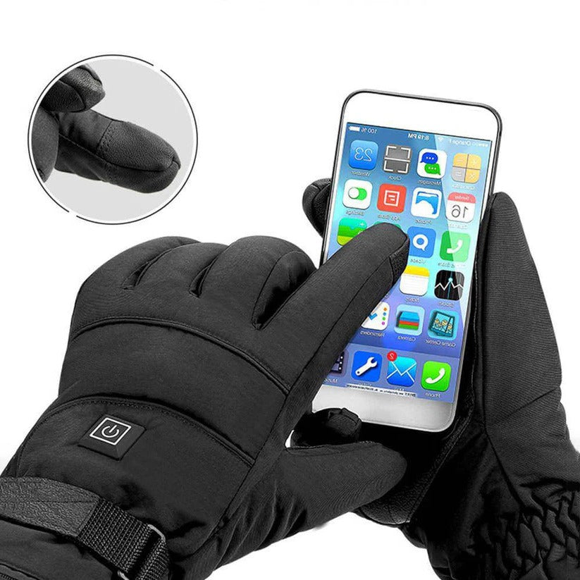 Everything winter heated gloves with adjustable temperature and touchscreen fingertips