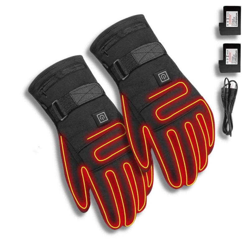 Everything winter heated gloves with adjustable temperature and touchscreen fingertips