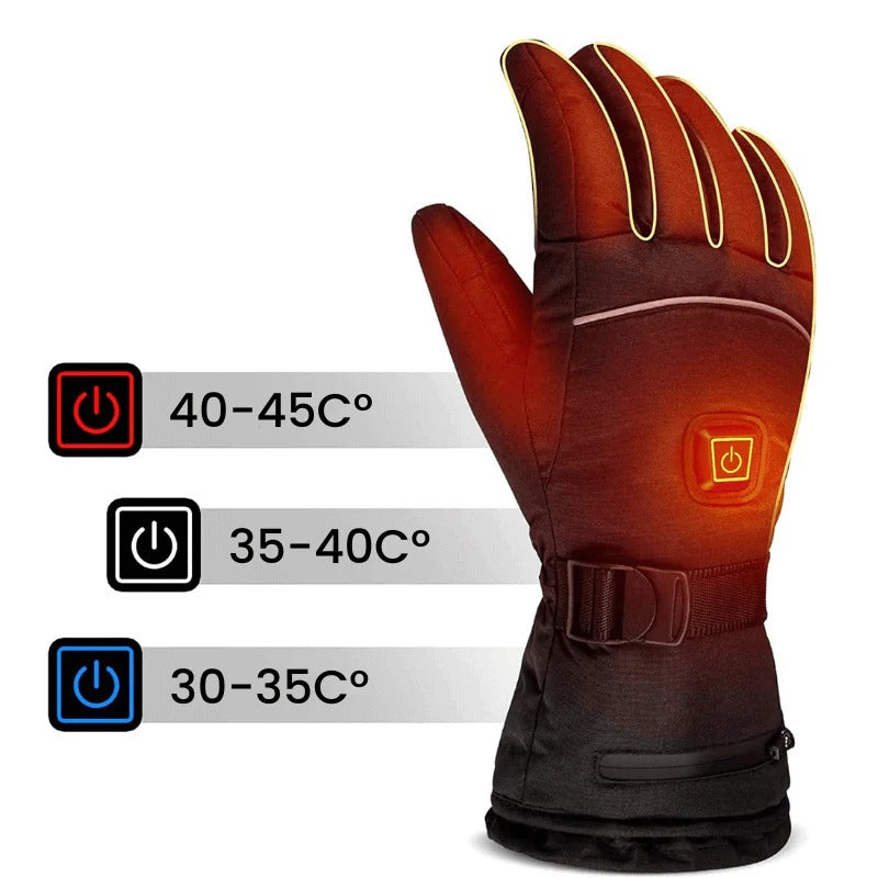 Everything winter heated gloves with adjustable temperature and touchscreen fingertips