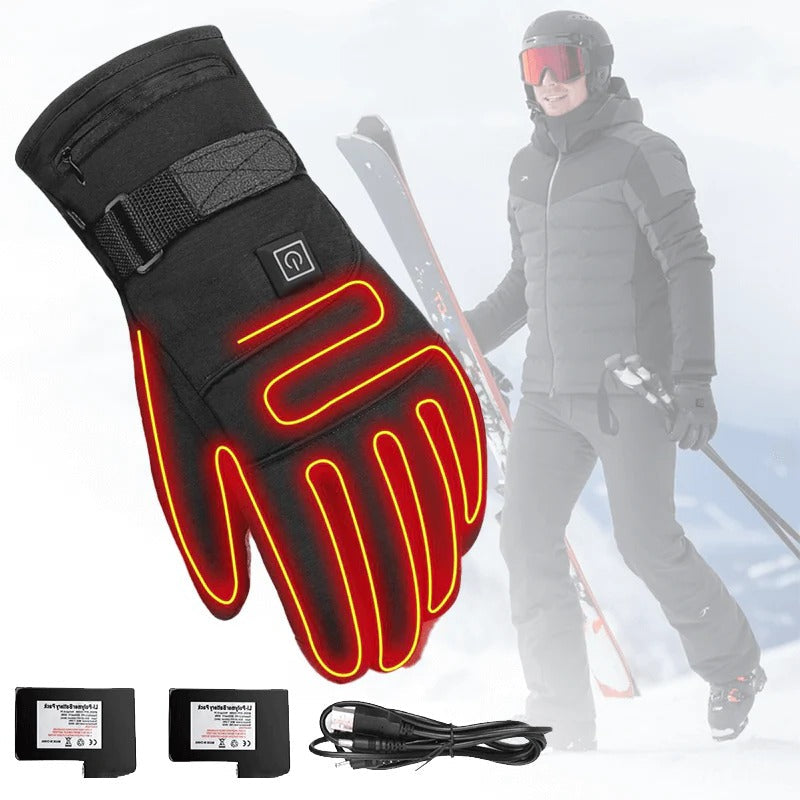 Everything winter heated gloves with adjustable temperature and touchscreen fingertips