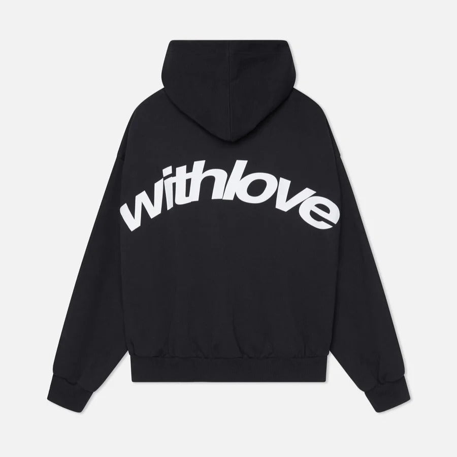 Unisex oversized hoodie sweater relaxed fit with bold front print and adjustable hood