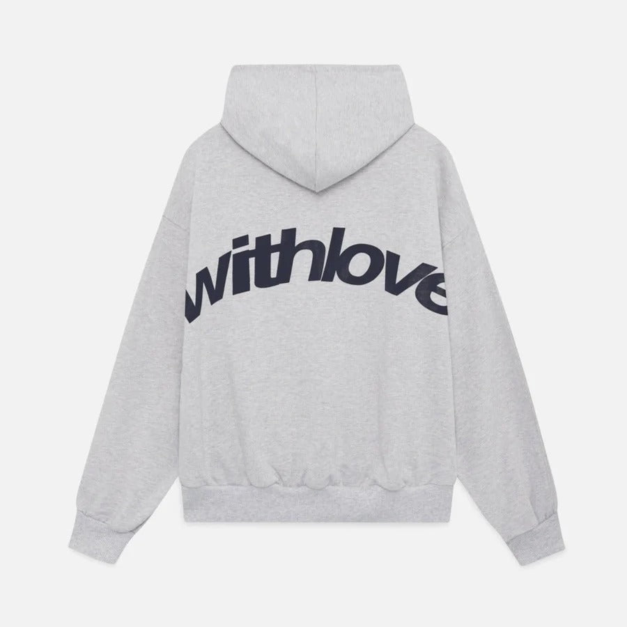Unisex oversized hoodie sweater relaxed fit with bold front print and adjustable hood