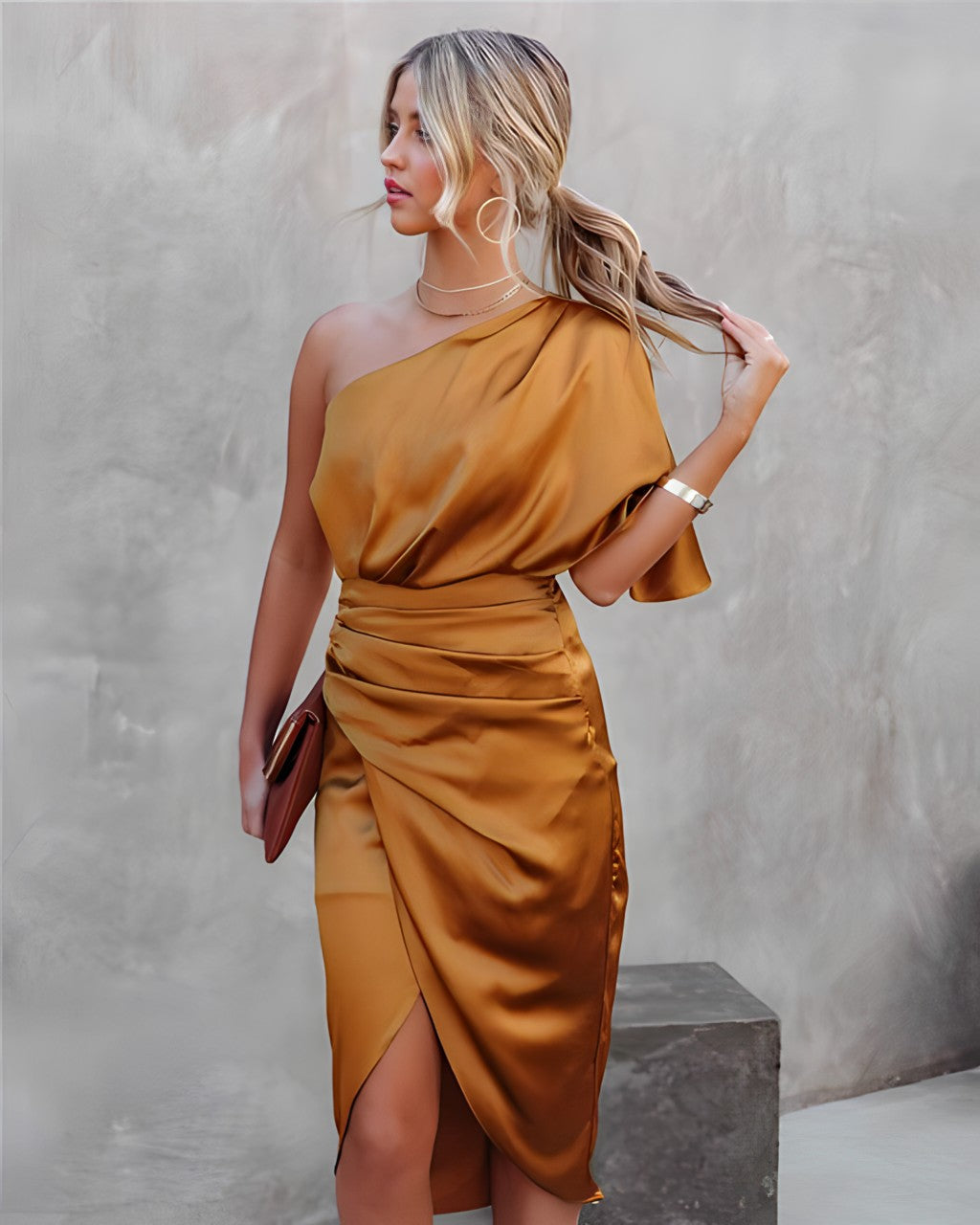 Evening Dress | Women's Silk Spaghetti Strap | Slim Fit Style