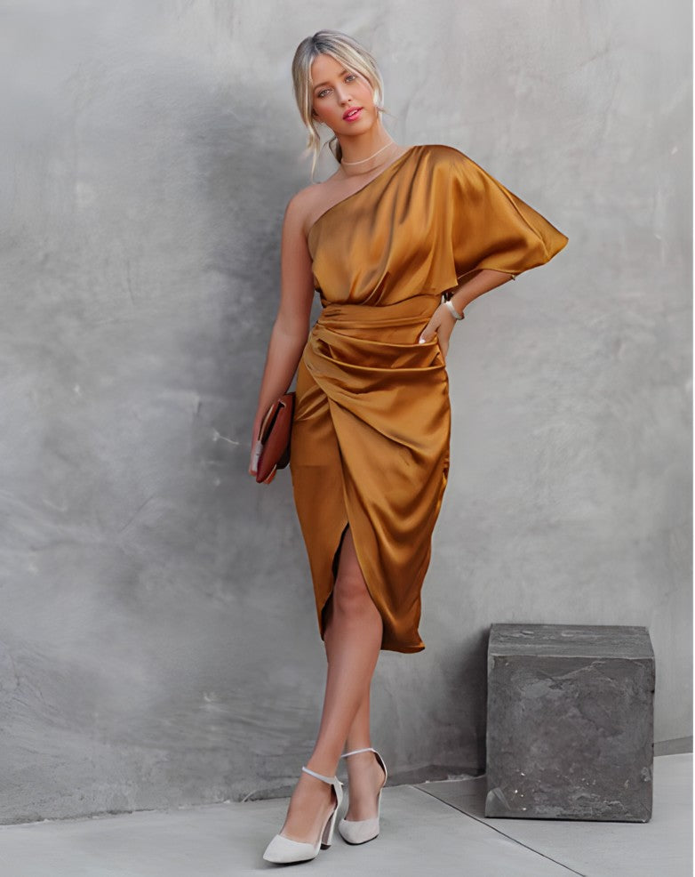 Evening Dress | Women's Silk Spaghetti Strap | Slim Fit Style