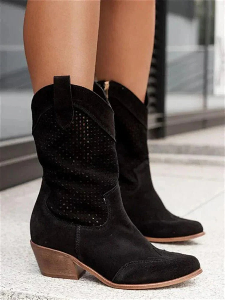 Women's Boots | Mid-Calf, Zip Closure | Casual