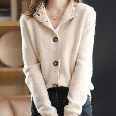 Cashmere Gilet | Knit Warmth, Beige