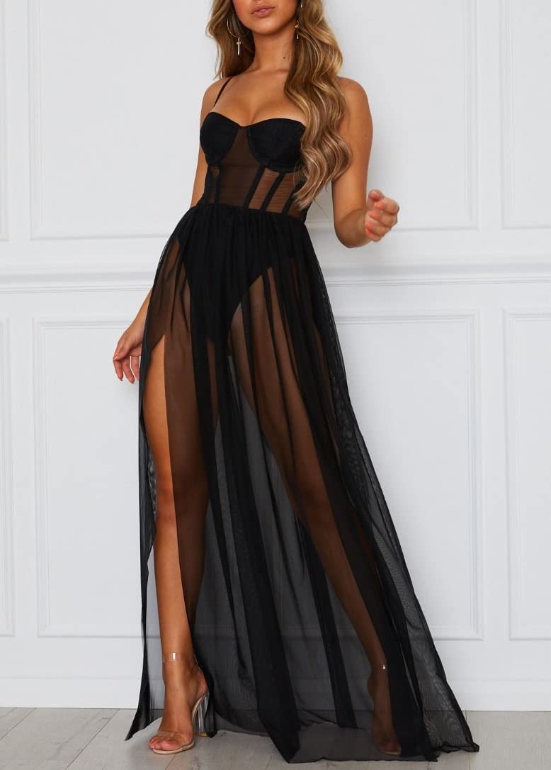 Lace Maxi Dress | Vintage style, sleeveless design | Elegant, slim fit