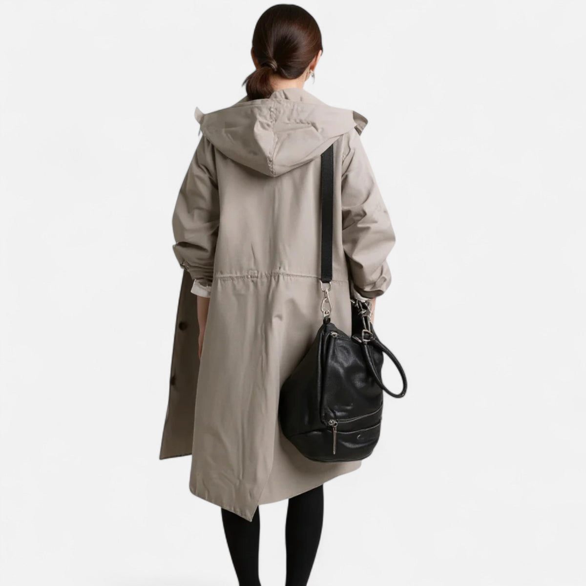 Women Waterproof Trench Coat with Hood