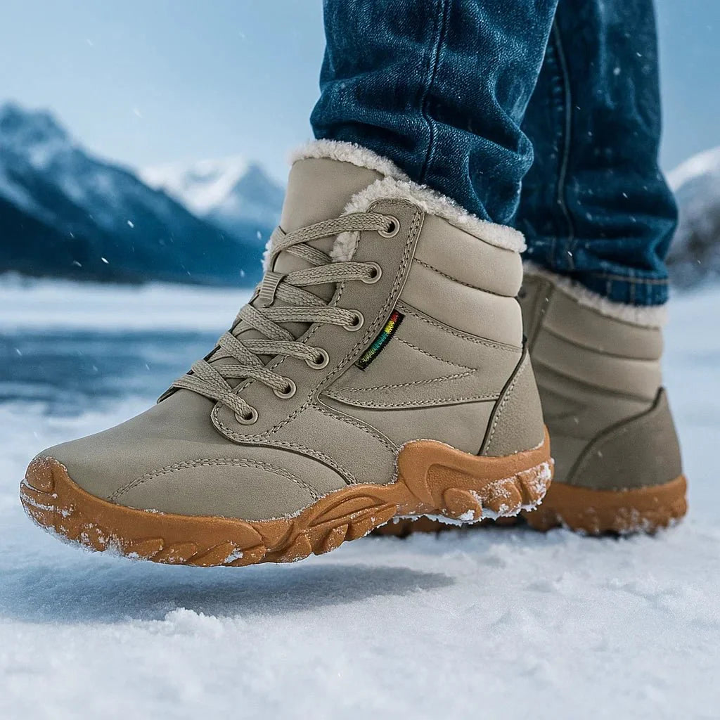 Men's Waterproof Winter Boots - Non-Slip Sole