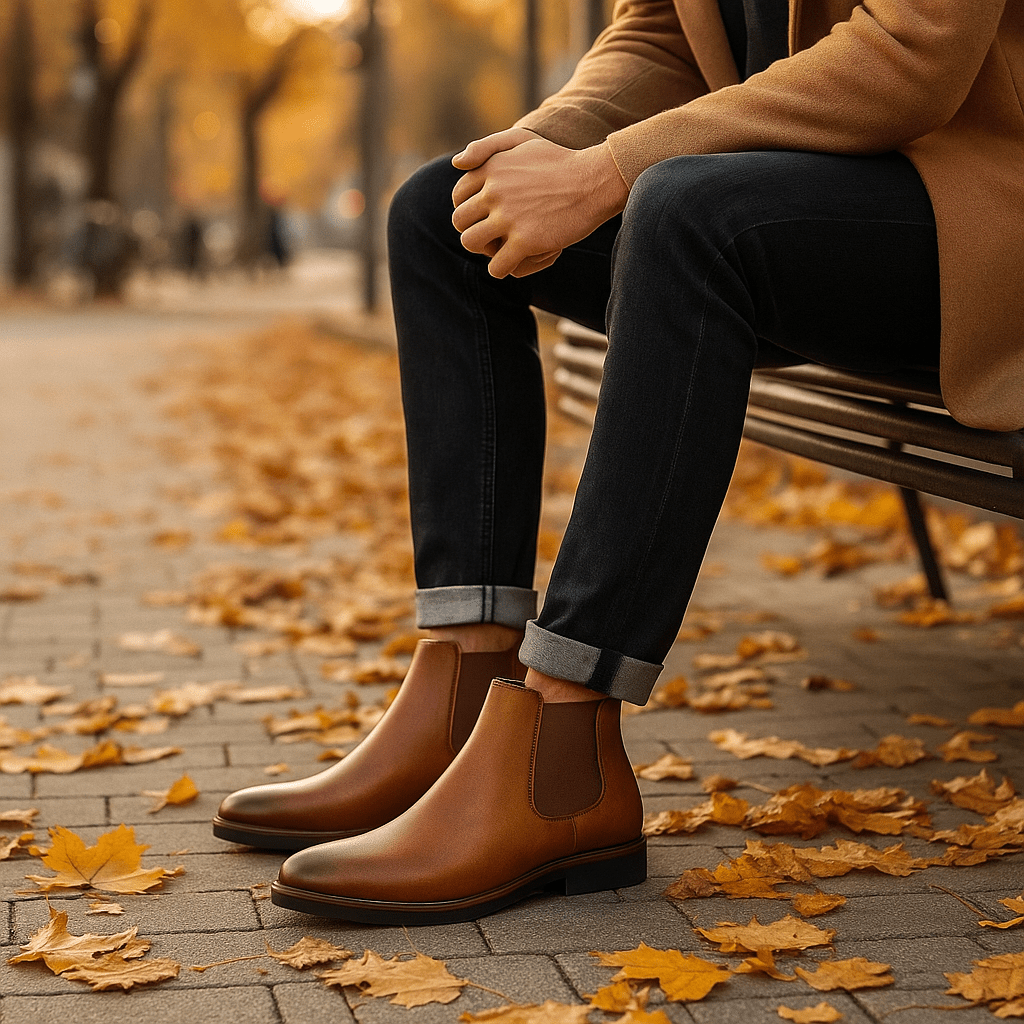 Joey - Men's Chelsea Boots - Side Zip - Slip-On