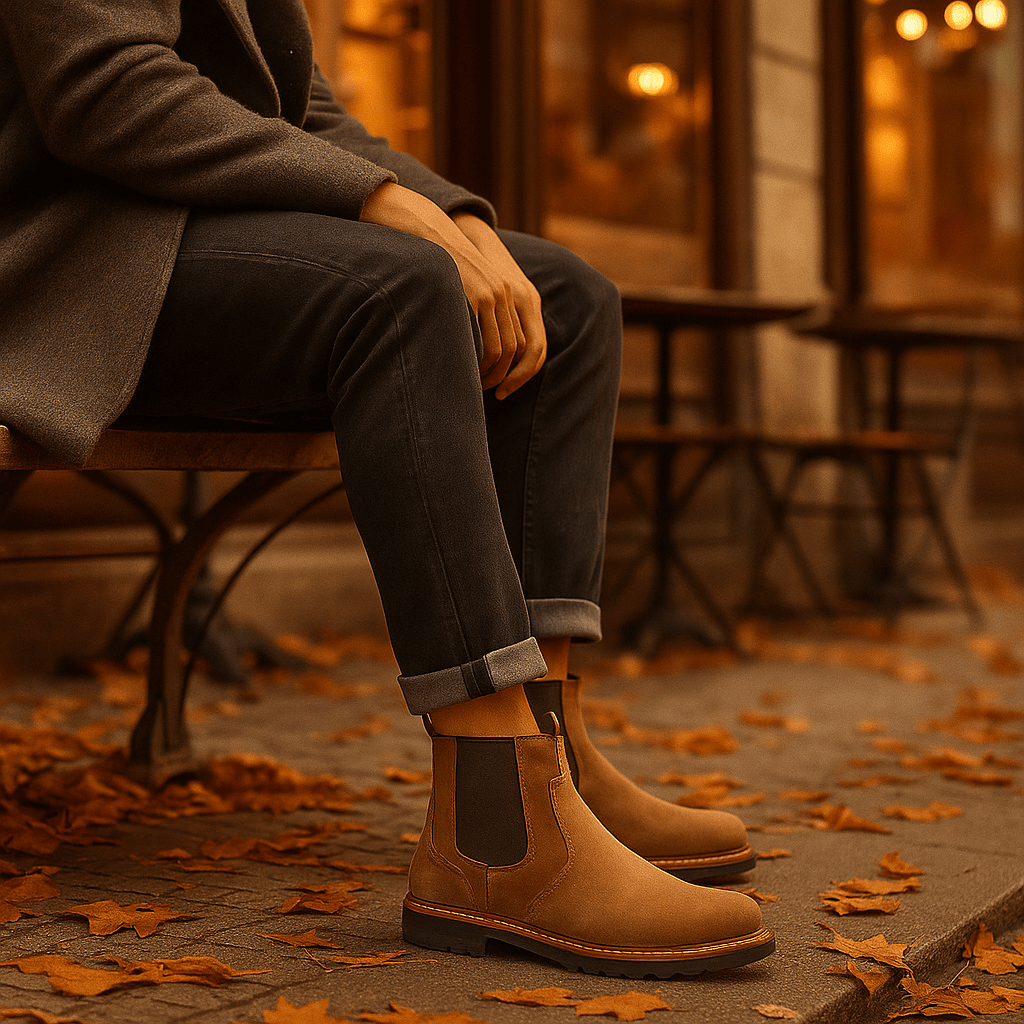 Joey - Men's Chelsea Boots - Side Zip - Leather