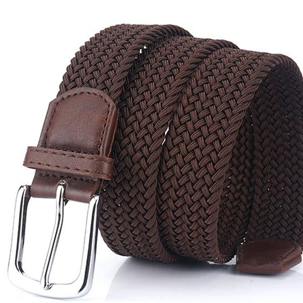 Men's Elastic Belt | Braided, Adjustable | Comfortable Casual Wear