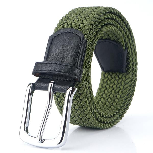 Men's Elastic Belt | Braided, Adjustable | Comfortable Casual Wear