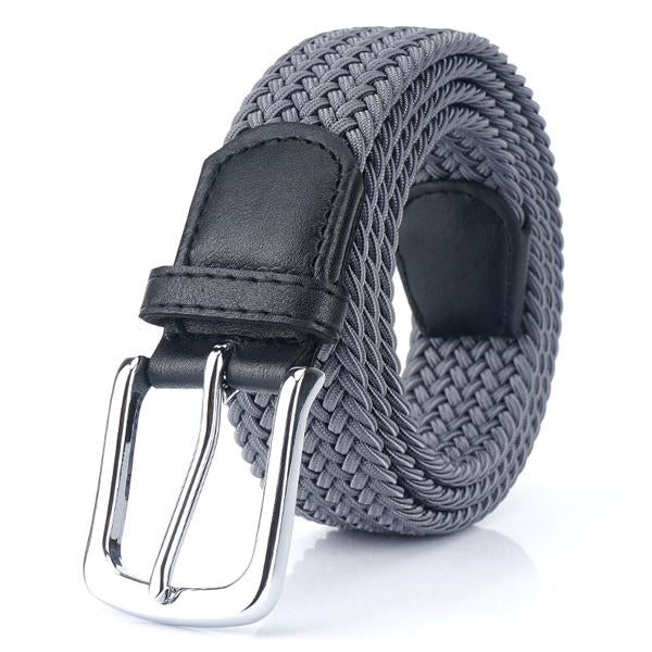 Men's Elastic Belt | Braided, Adjustable | Comfortable Casual Wear