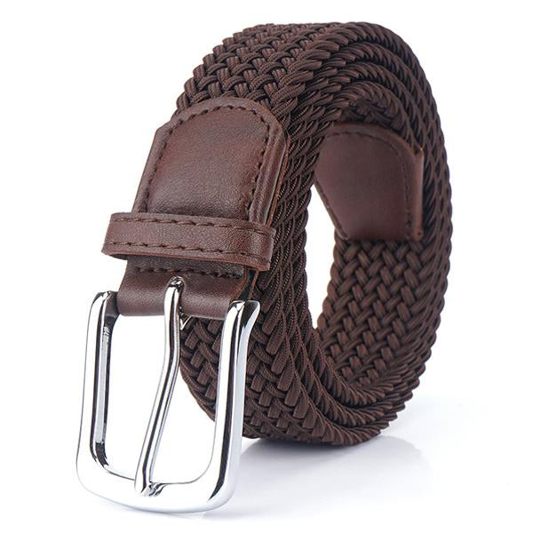 Men's Elastic Belt | Braided, Adjustable | Comfortable Casual Wear