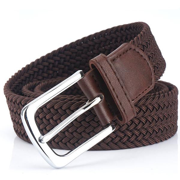 Men's Elastic Belt | Braided, Adjustable | Comfortable Casual Wear