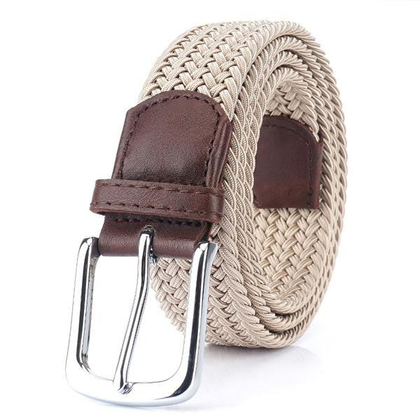 Men's Elastic Belt | Braided, Adjustable | Comfortable Casual Wear