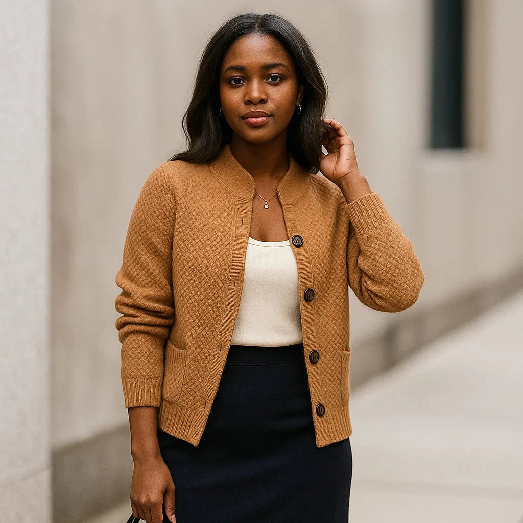 Women's Button Cardigan - Soft - Lightweight - V-neck - Classic