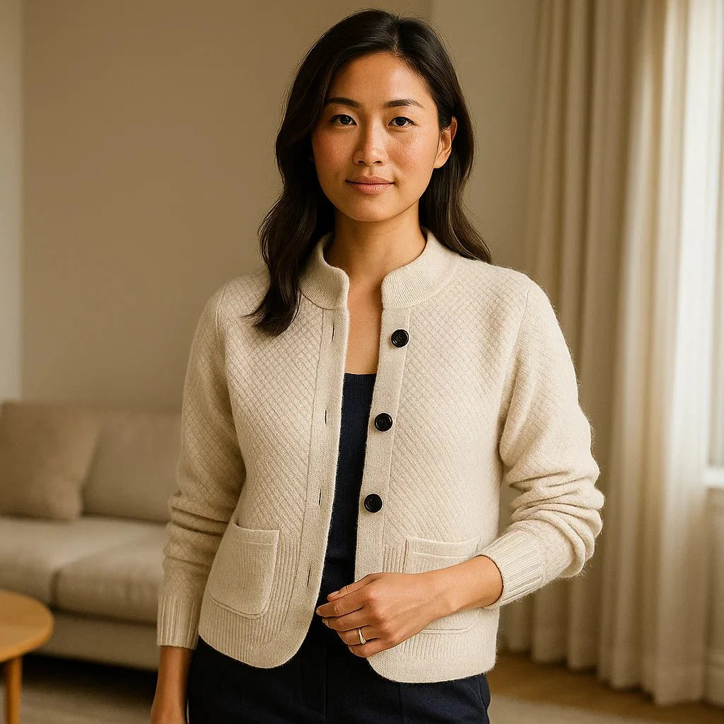 Women's Button Cardigan - Soft - Lightweight - V-neck - Classic