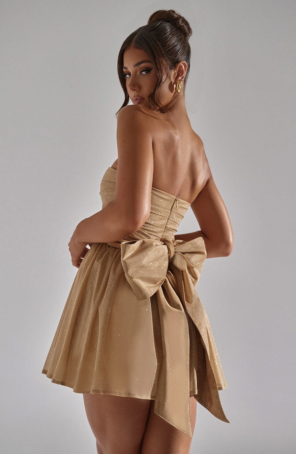 Prom Dress | Sequin Formal Gown, Large Bow | Women's Evening Wear