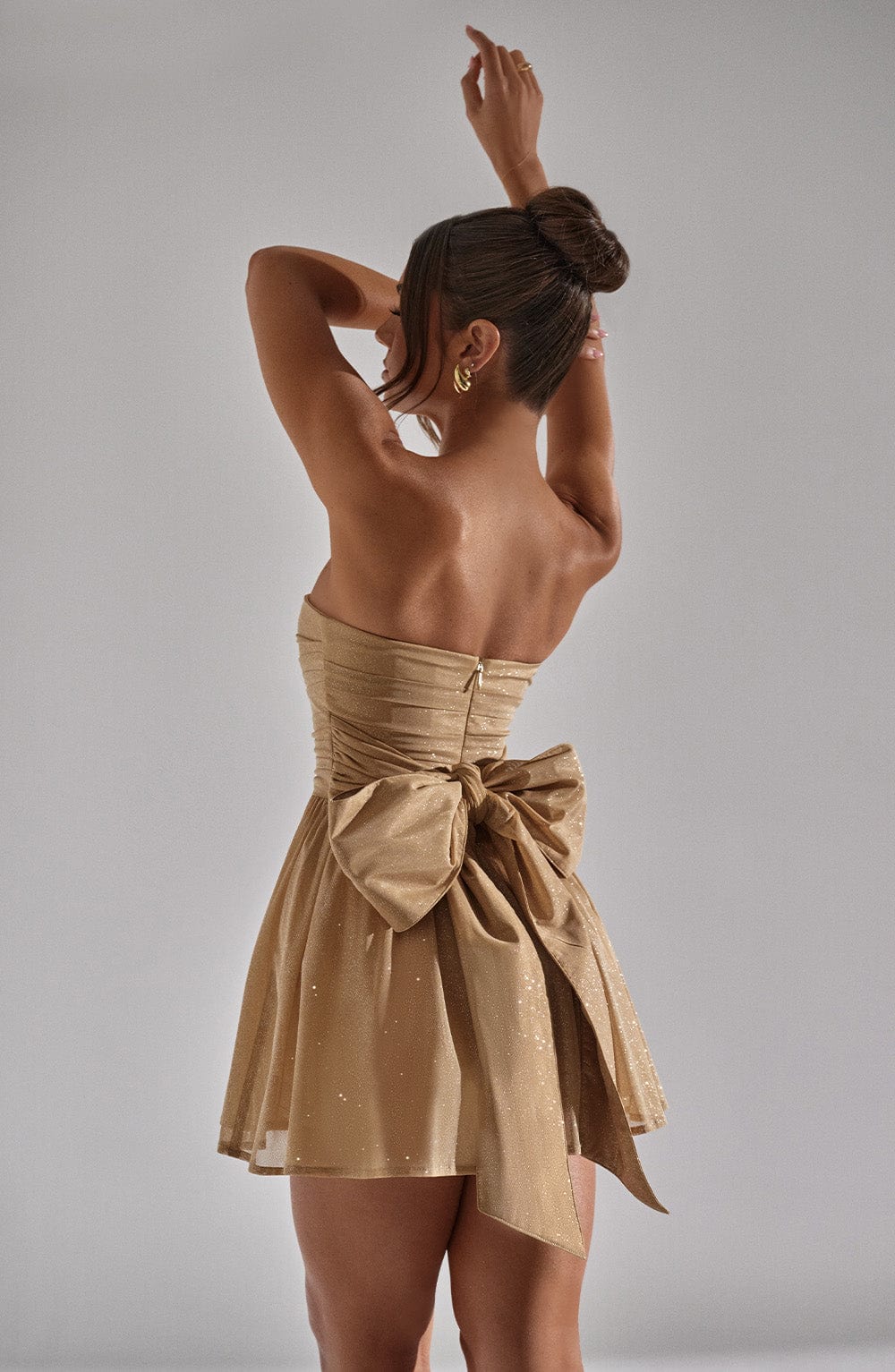 Prom Dress | Sequin Formal Gown, Large Bow | Women's Evening Wear