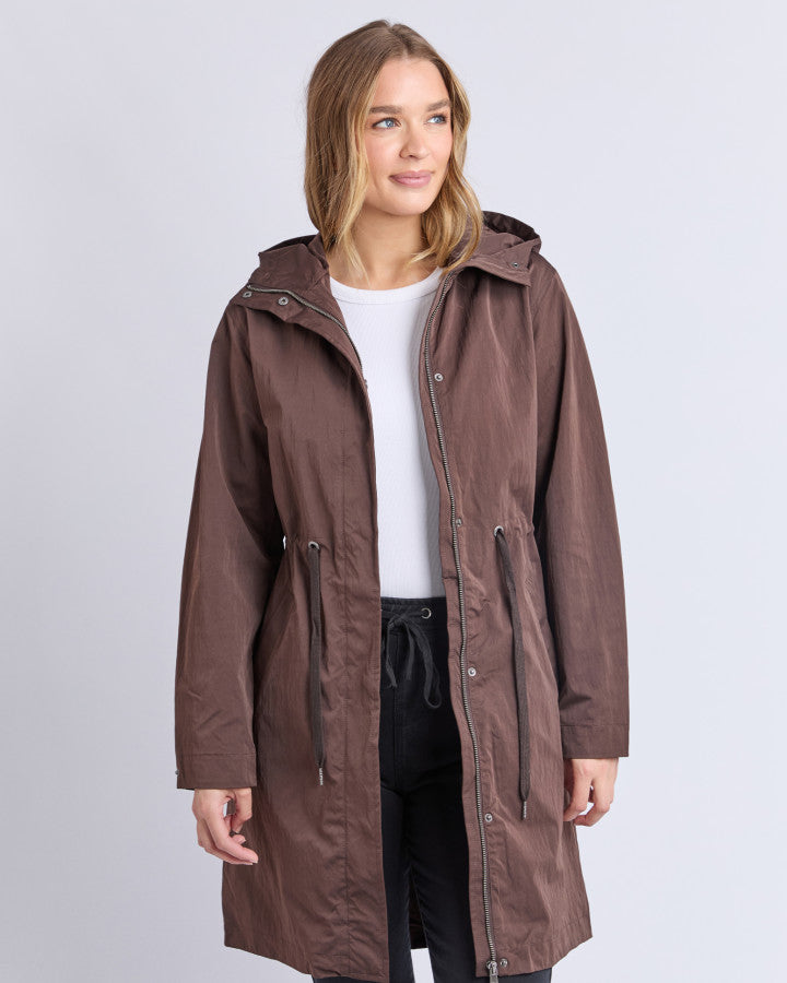 Women's Waterproof Jacket | Mid-Length, Café Brown