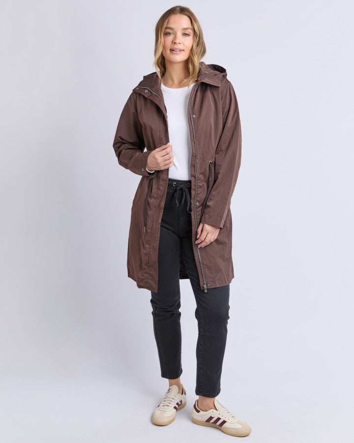Women's Waterproof Jacket | Mid-Length, Café Brown