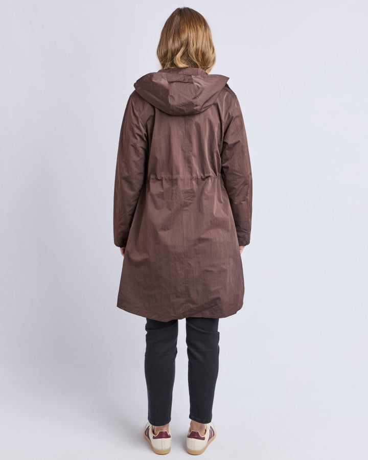 Women's Waterproof Jacket | Mid-Length, Café Brown