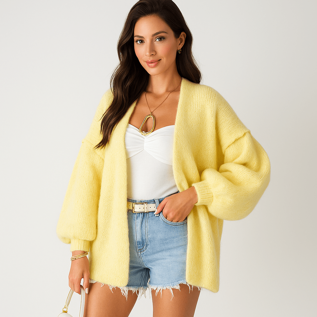 Women's Oversized Knit Cardigan - Soft - Comfortable - Warm