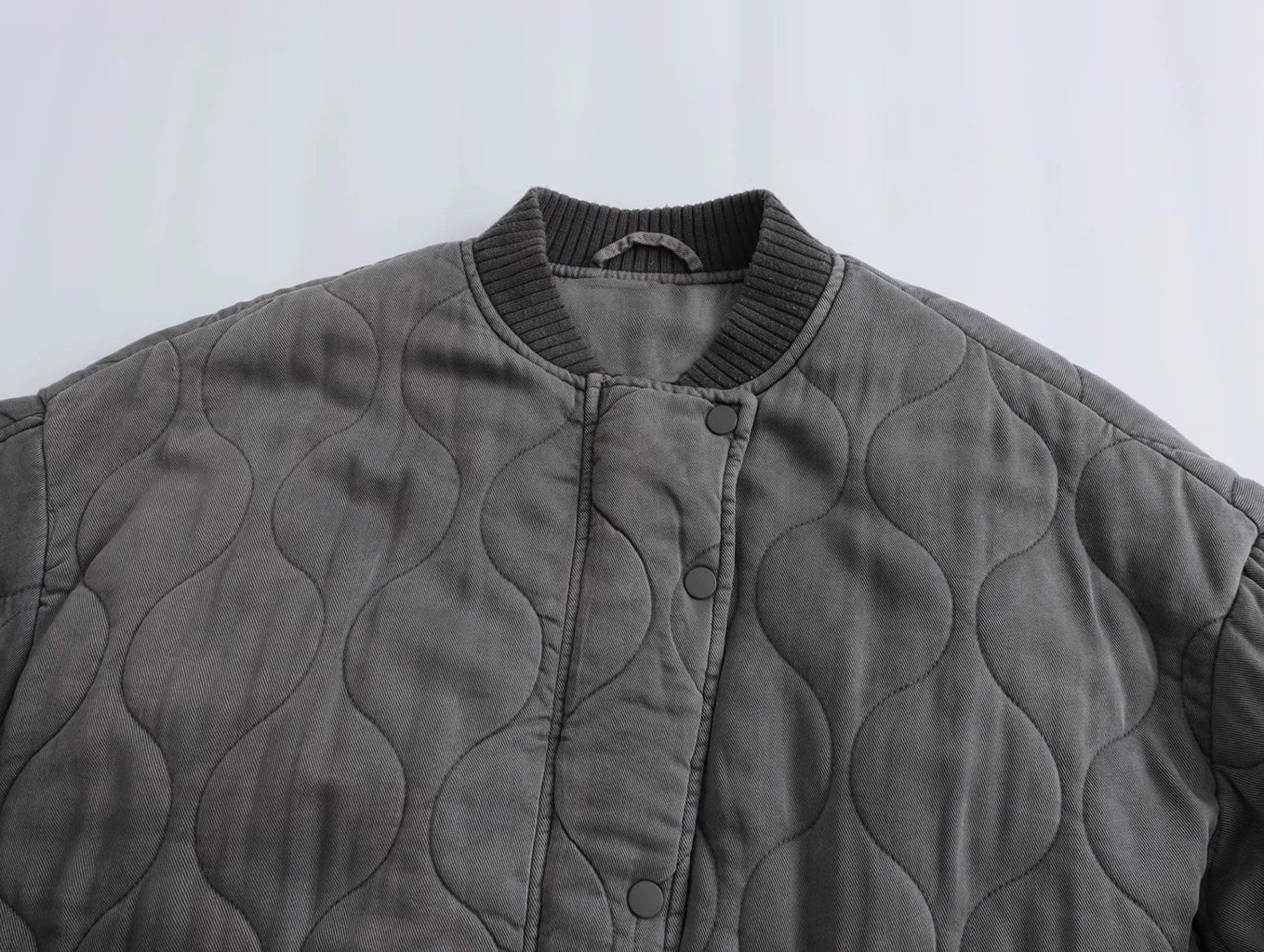 Oversized Bomber Jacket Women | Grey, Modern Cut