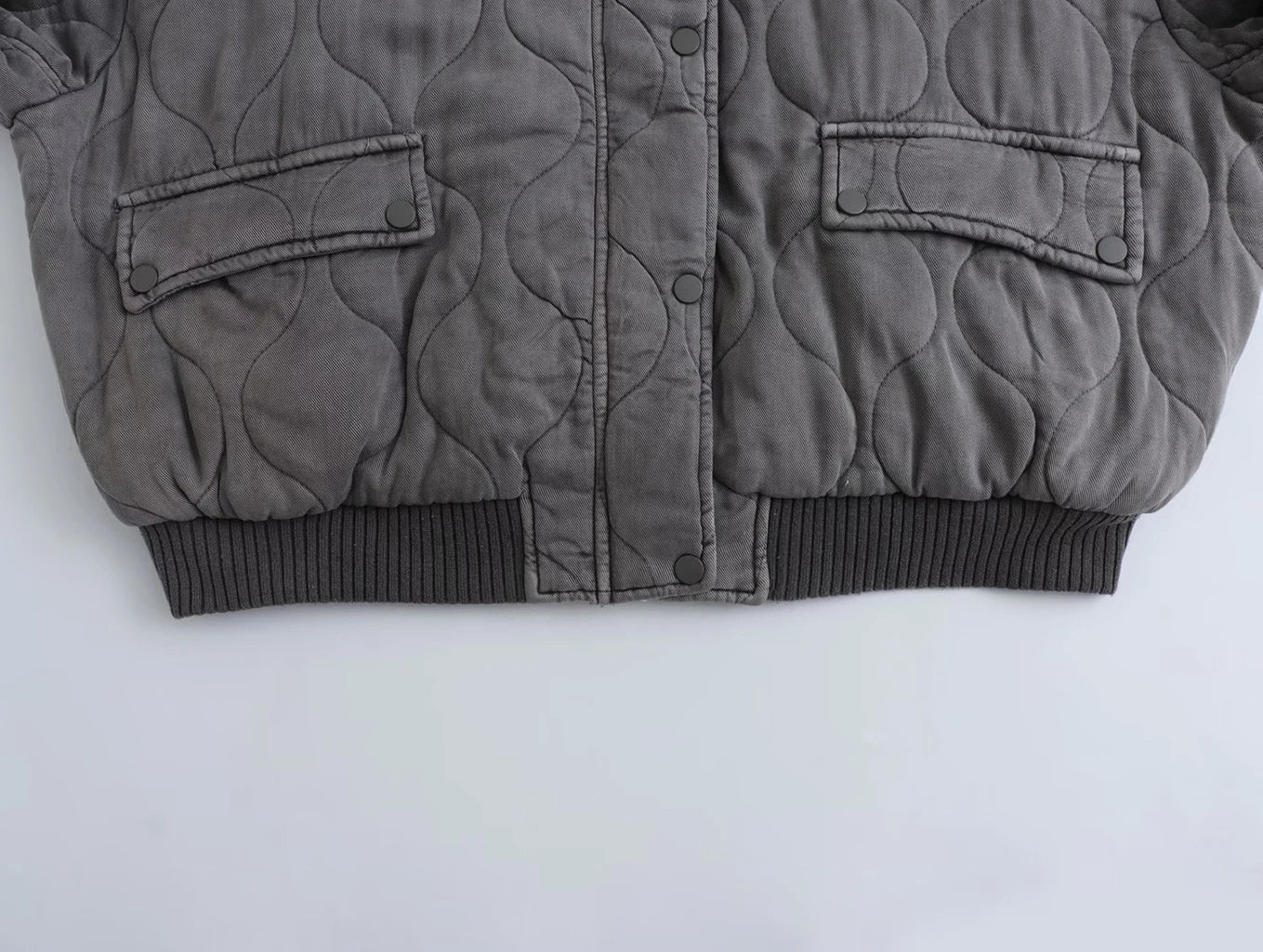 Oversized Bomber Jacket Women | Grey, Modern Cut