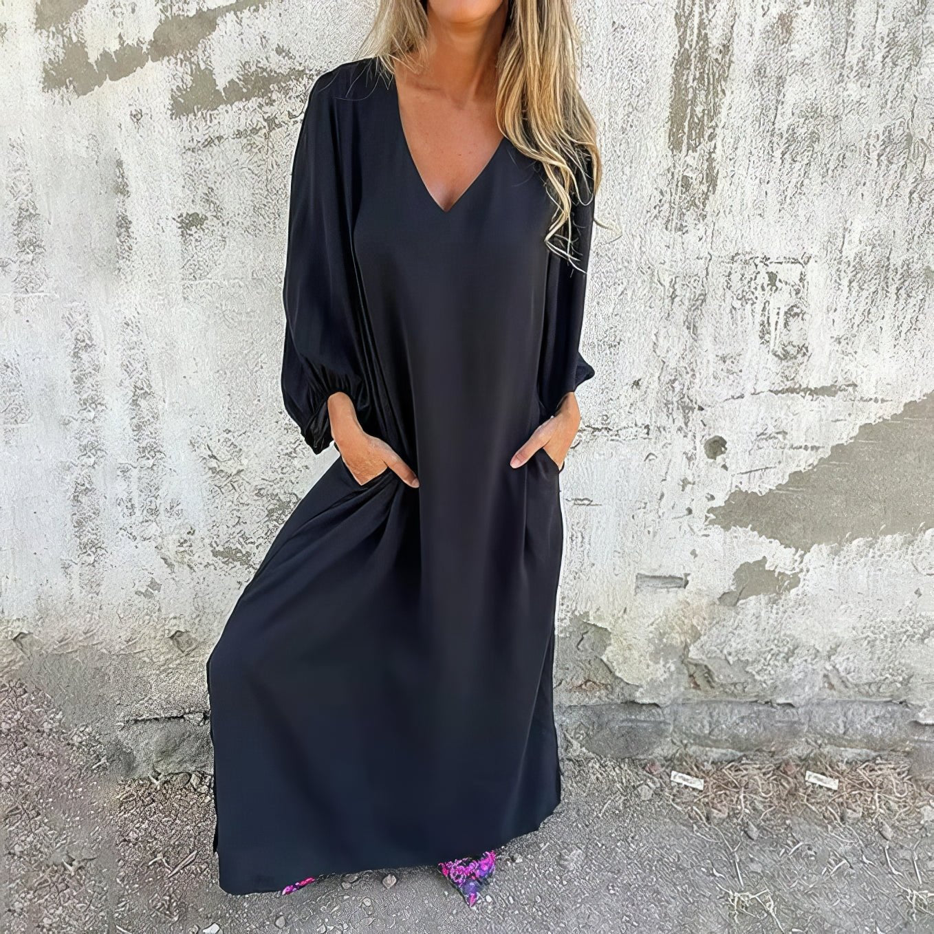 Maxi Dress with Pockets | Cotton, Flowing | Women