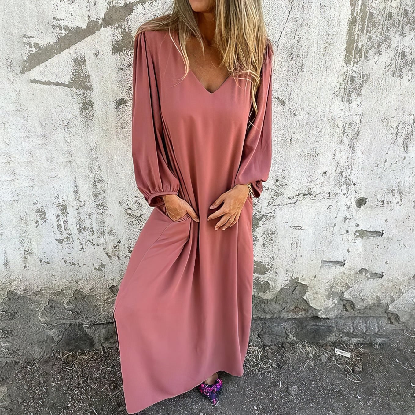 Maxi Dress with Pockets | Cotton, Flowing | Women