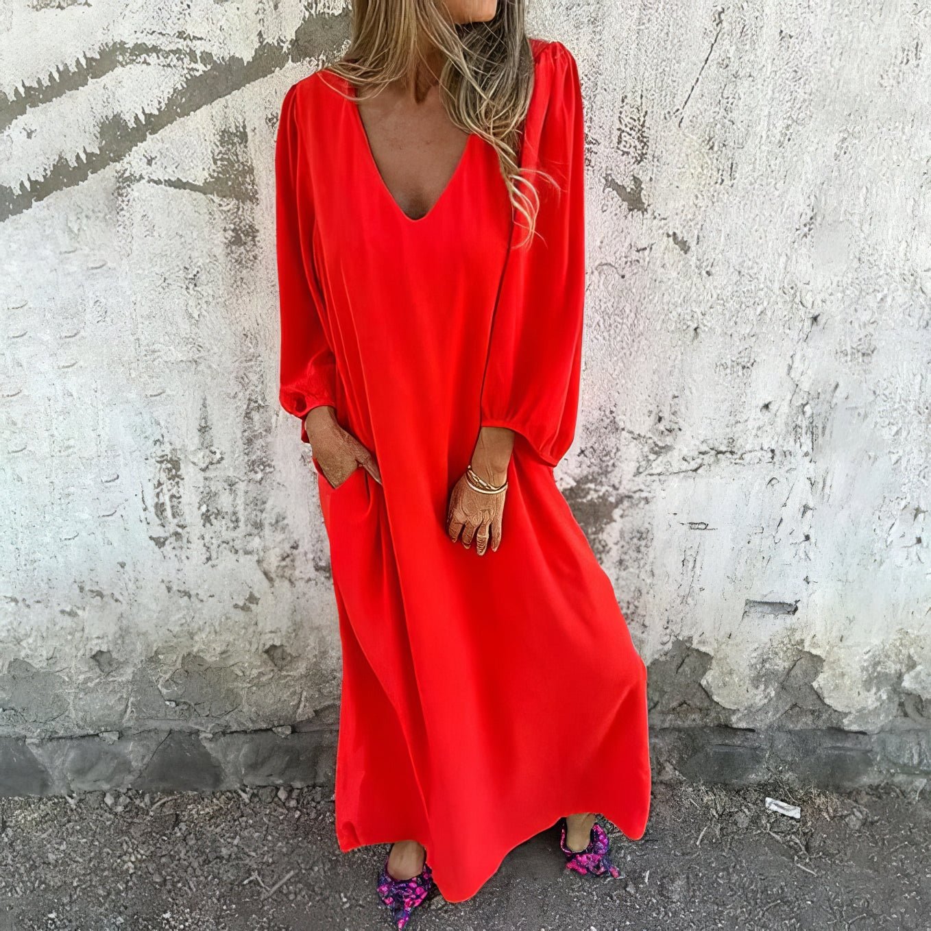 Maxi Dress with Pockets | Cotton, Flowing | Women