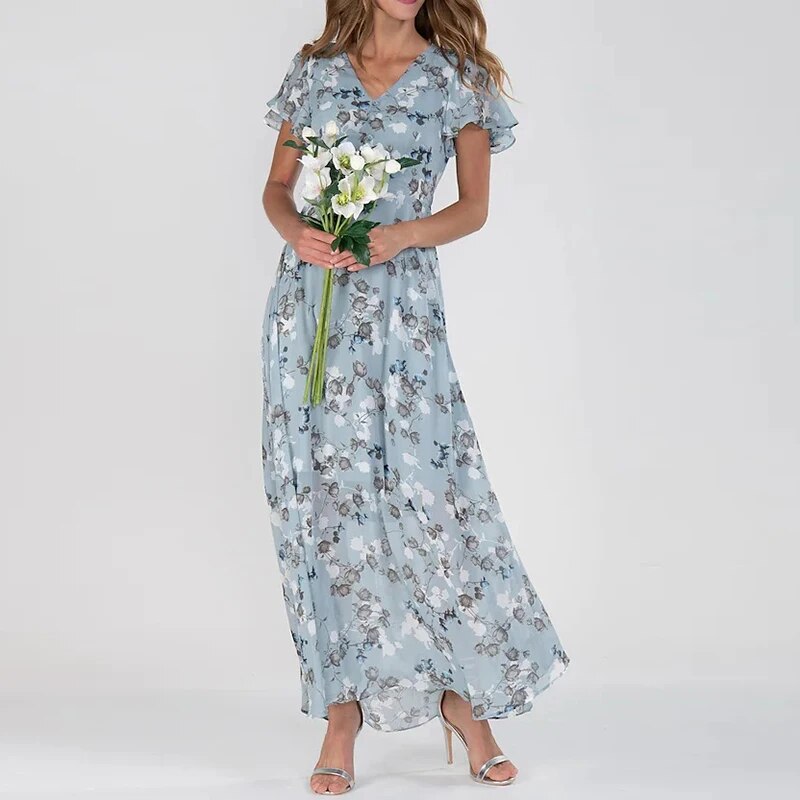 Summer Maxi Dress | Floral Print, Lightweight | Women