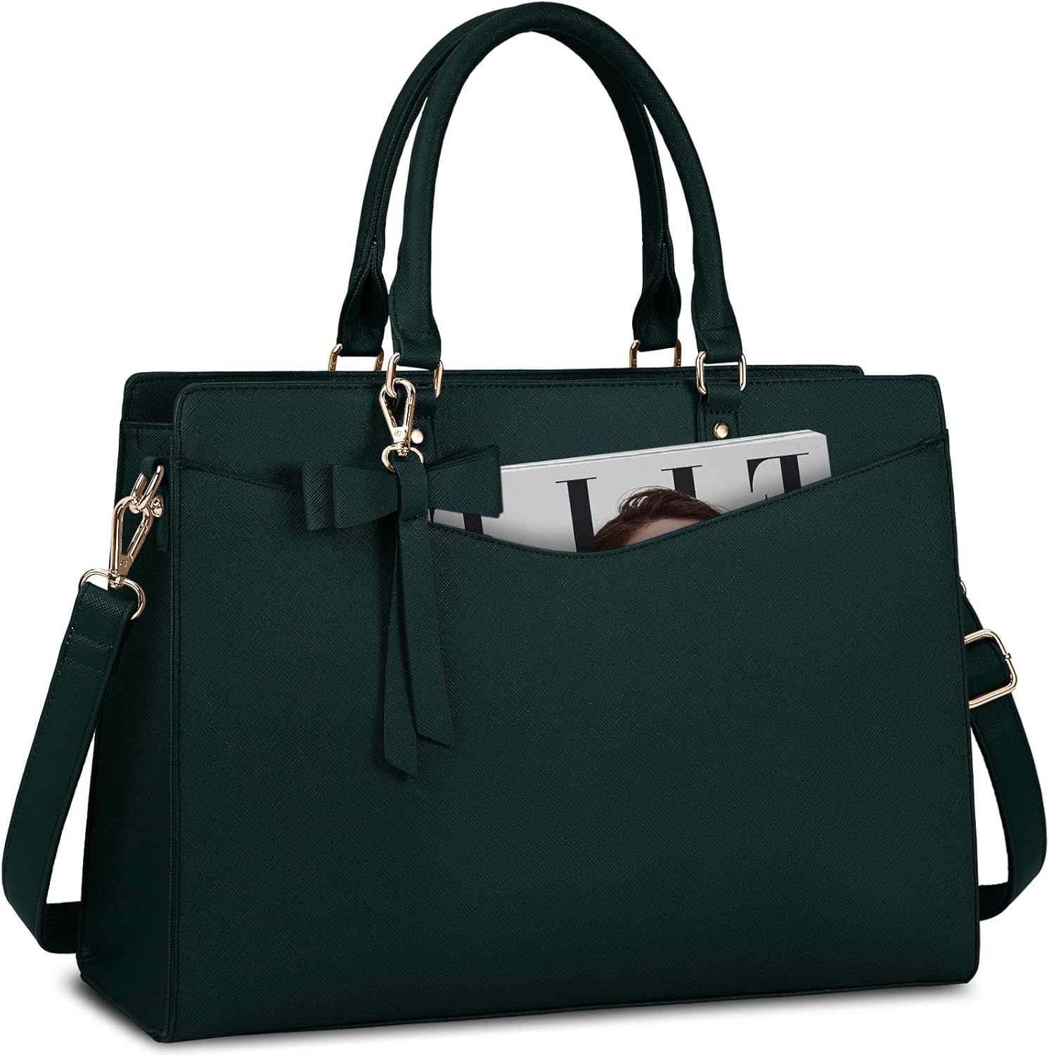 Laptop Bag for Women | Waterproof PU, Multi-Pocket Organizer