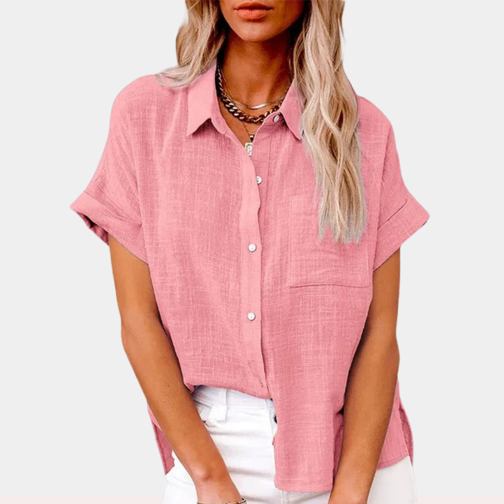 Women's Linen Blouse | Breathable, Casual Summer Top