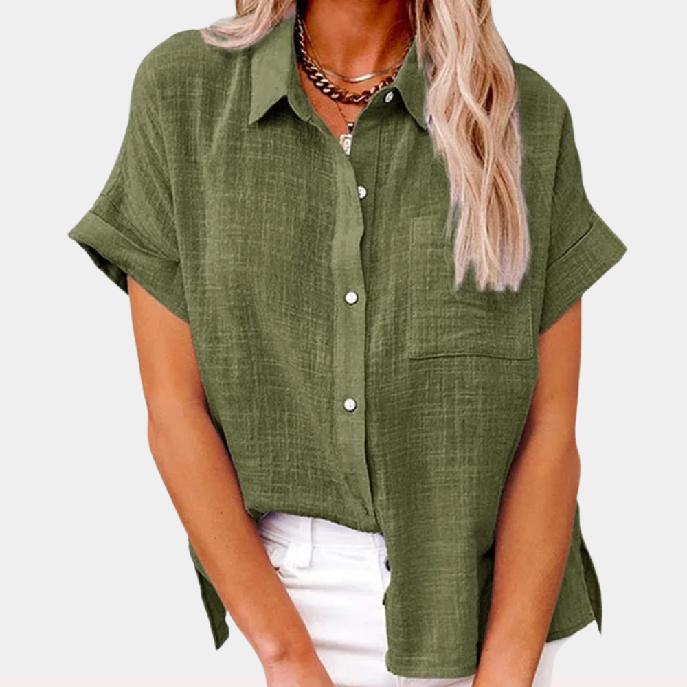 Women's Linen Blouse | Breathable, Casual Summer Top