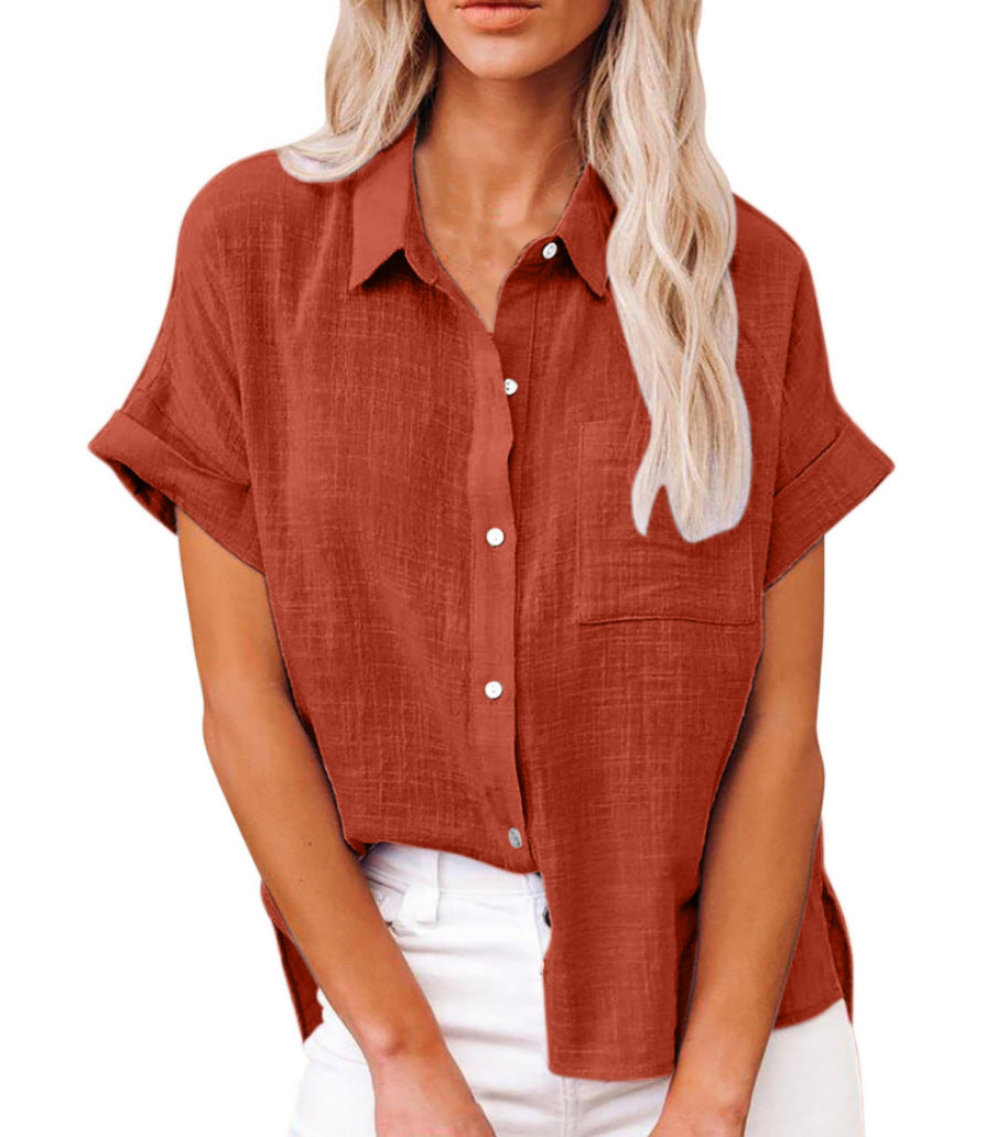 Women's Linen Blouse | Breathable, Casual Summer Top