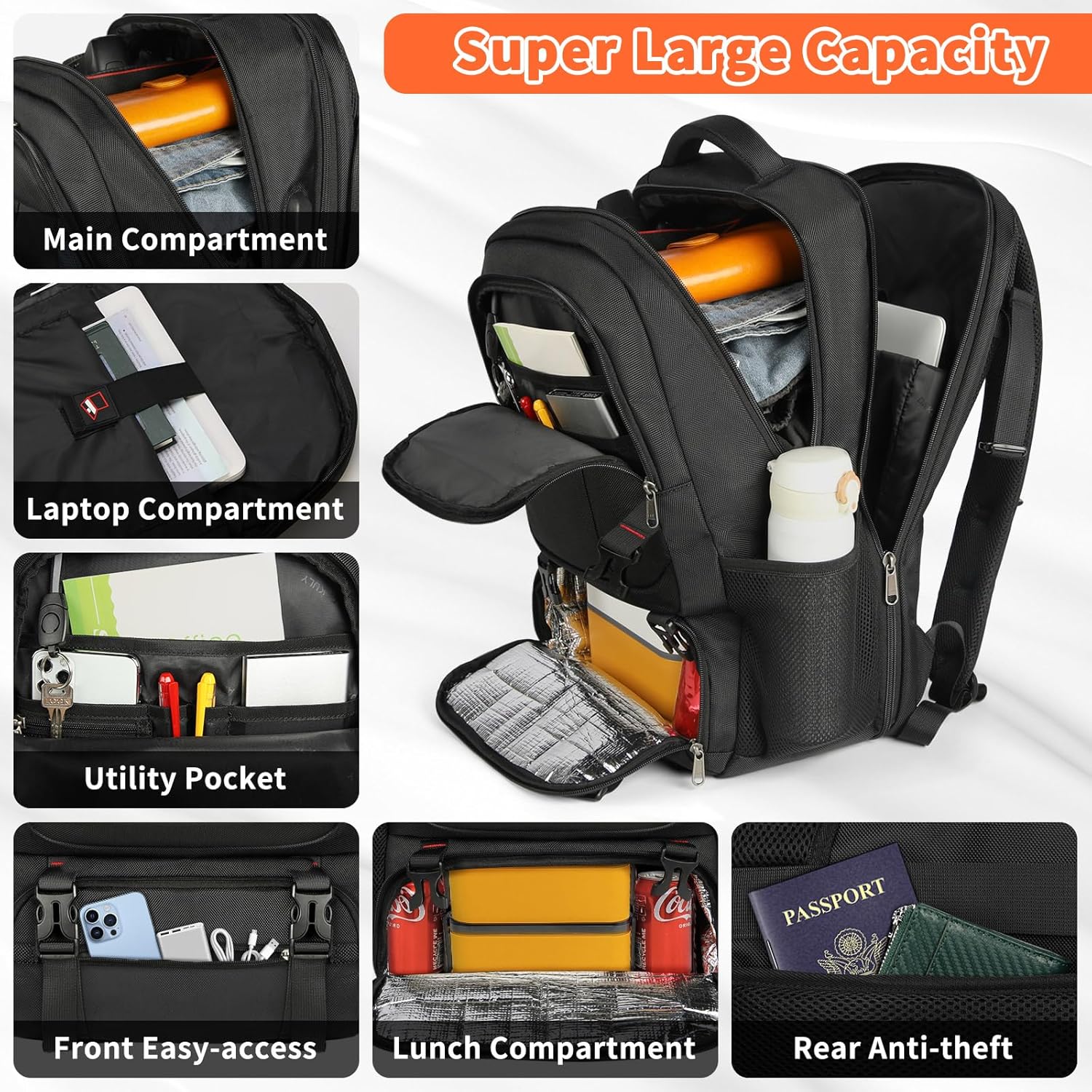 Travel Backpack | Insulated Compartment, USB Charging, TSA Access