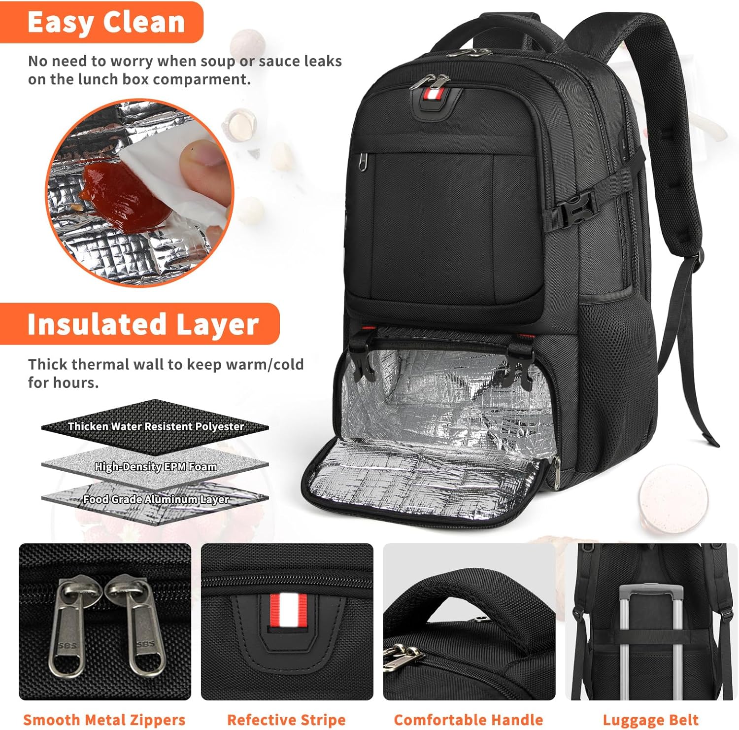 Travel Backpack | Insulated Compartment, USB Charging, TSA Access